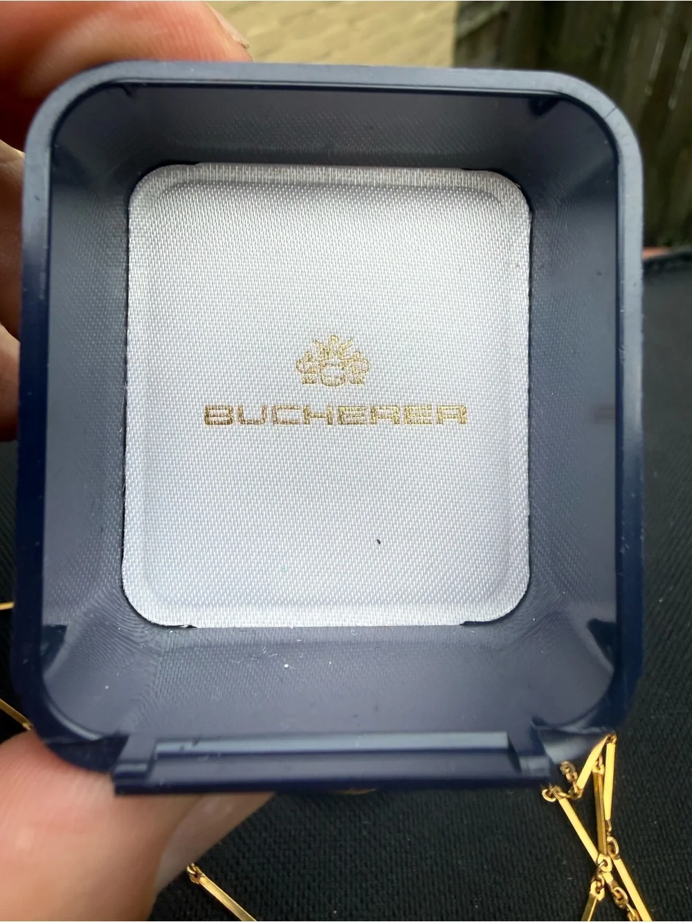 Vintage Bucherer Lapis Lazuli Pendant Watch with Matching Chain and Box Swiss